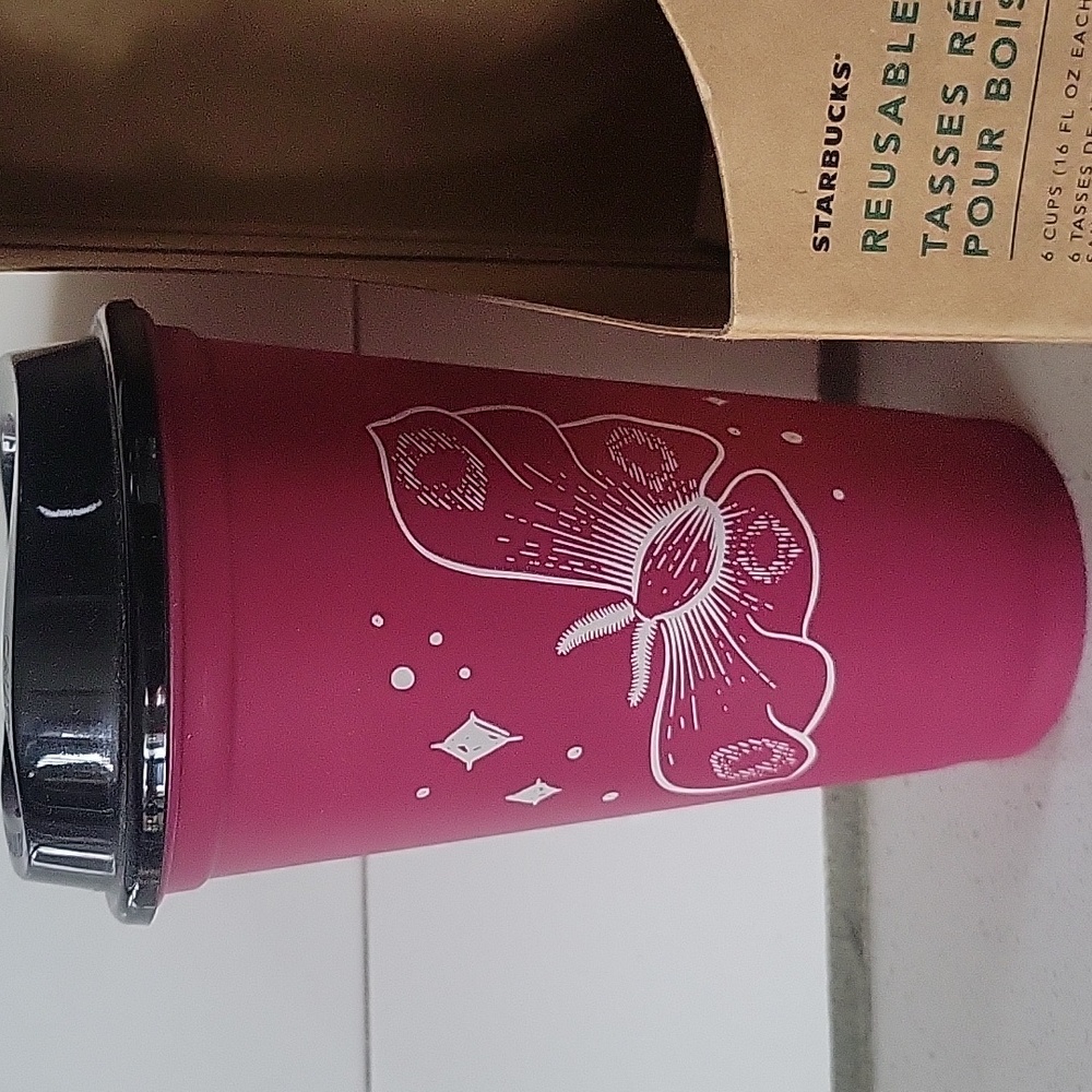 Starbucks 2018 Spooky Halloween Moth Reusable Hot Cup Brand New 16 Oz